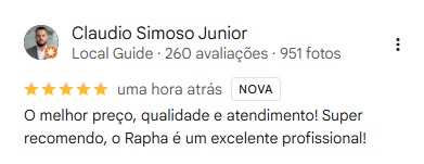 Avaliação real de cliente Star Vidros